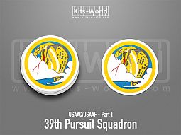 Kitsworld SAV Sticker - USAAC/USAAF - 39th Pursuit Squadron 